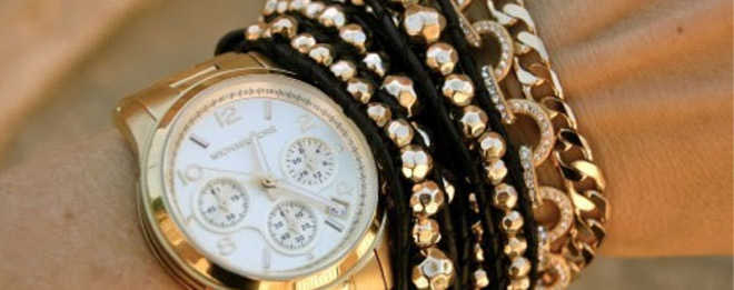 Belleza: Combinación: reloj y mix de pulseras